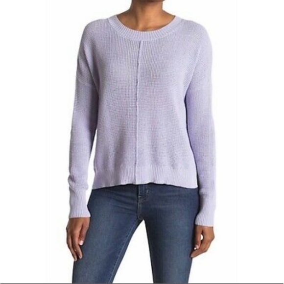 Sweet Romeo Sweaters - Sweet Romeo Seed Stitch Lilac Pullover Sweater Size XS